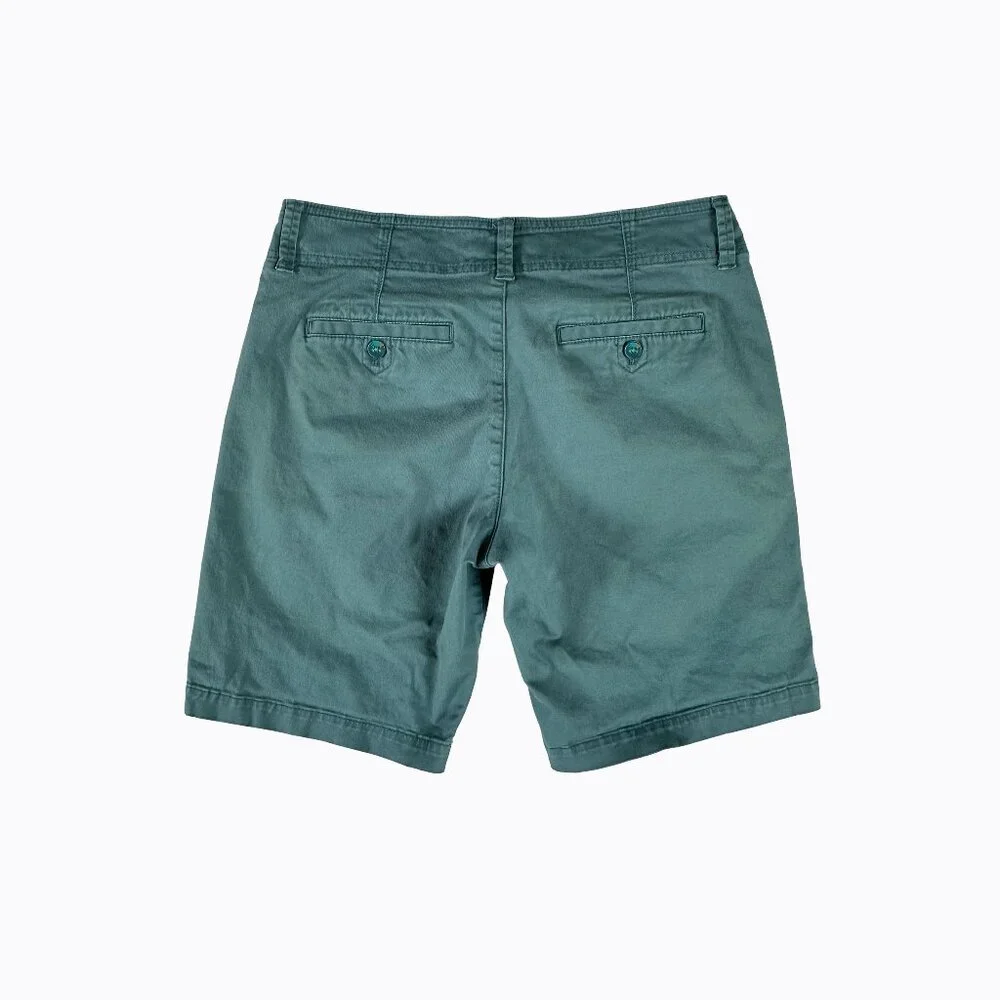 Lee Chino Mid-Rise Shorts 6M Aqua Cotton Preppy Beachy Nautical Classic Casual